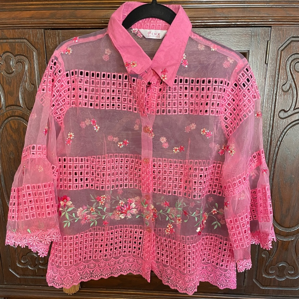 Pink Boutique Vintage Style Blouse